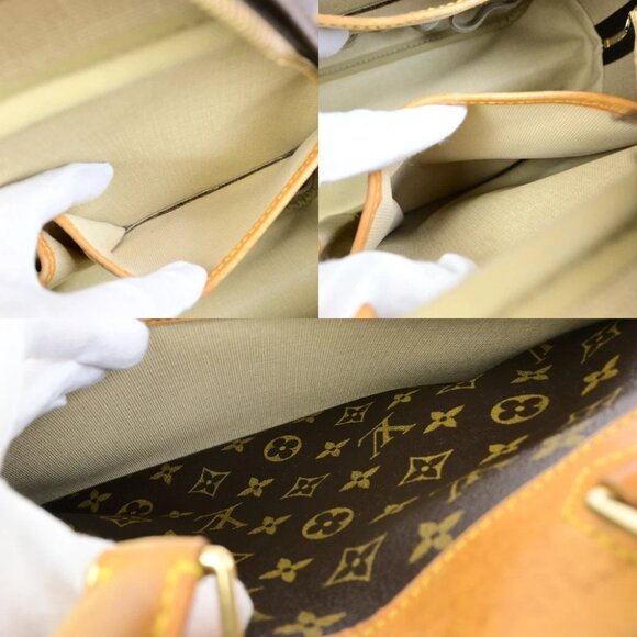 LOUIS VUITTON LV Logo Deauville Hand Bag Monogram Leather Brown - Picture 7 of 14